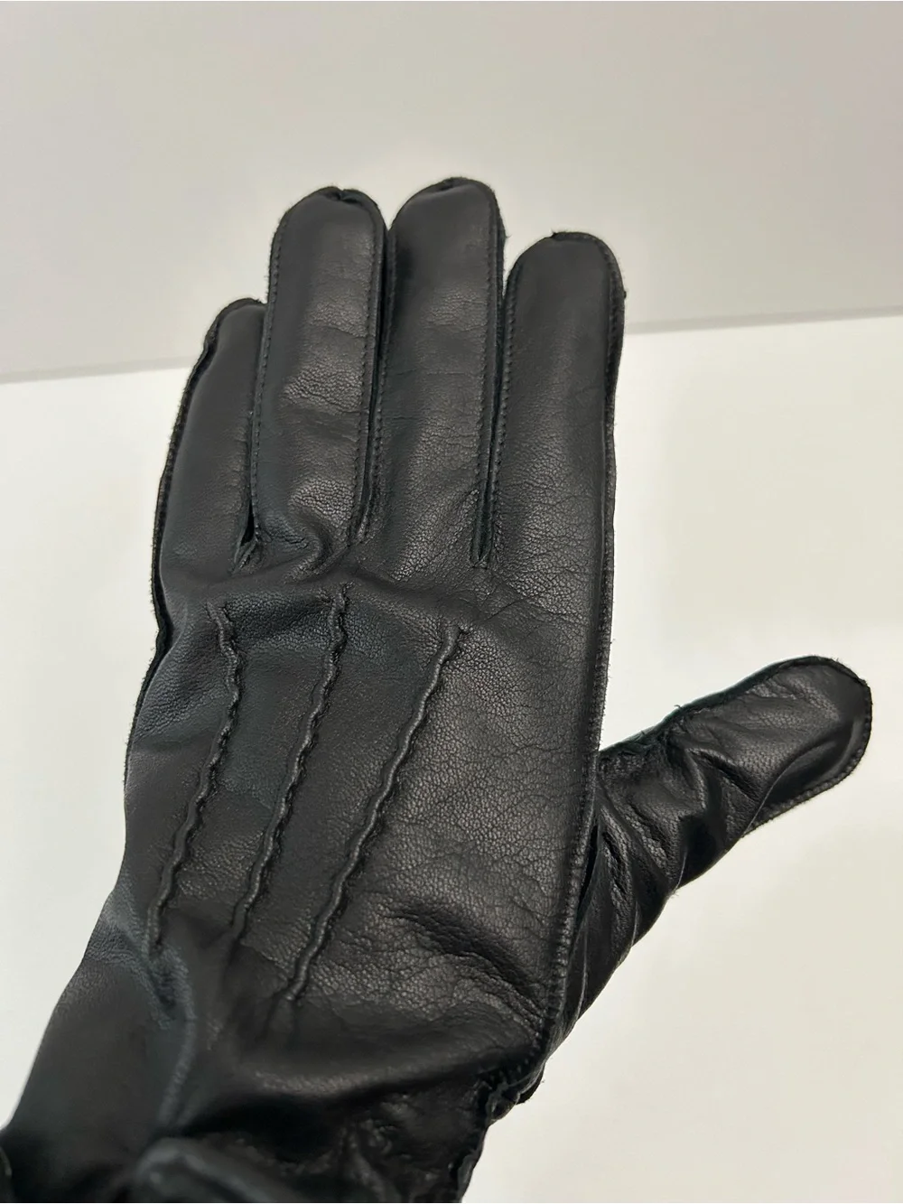 Express Black Leather Men's Gloves